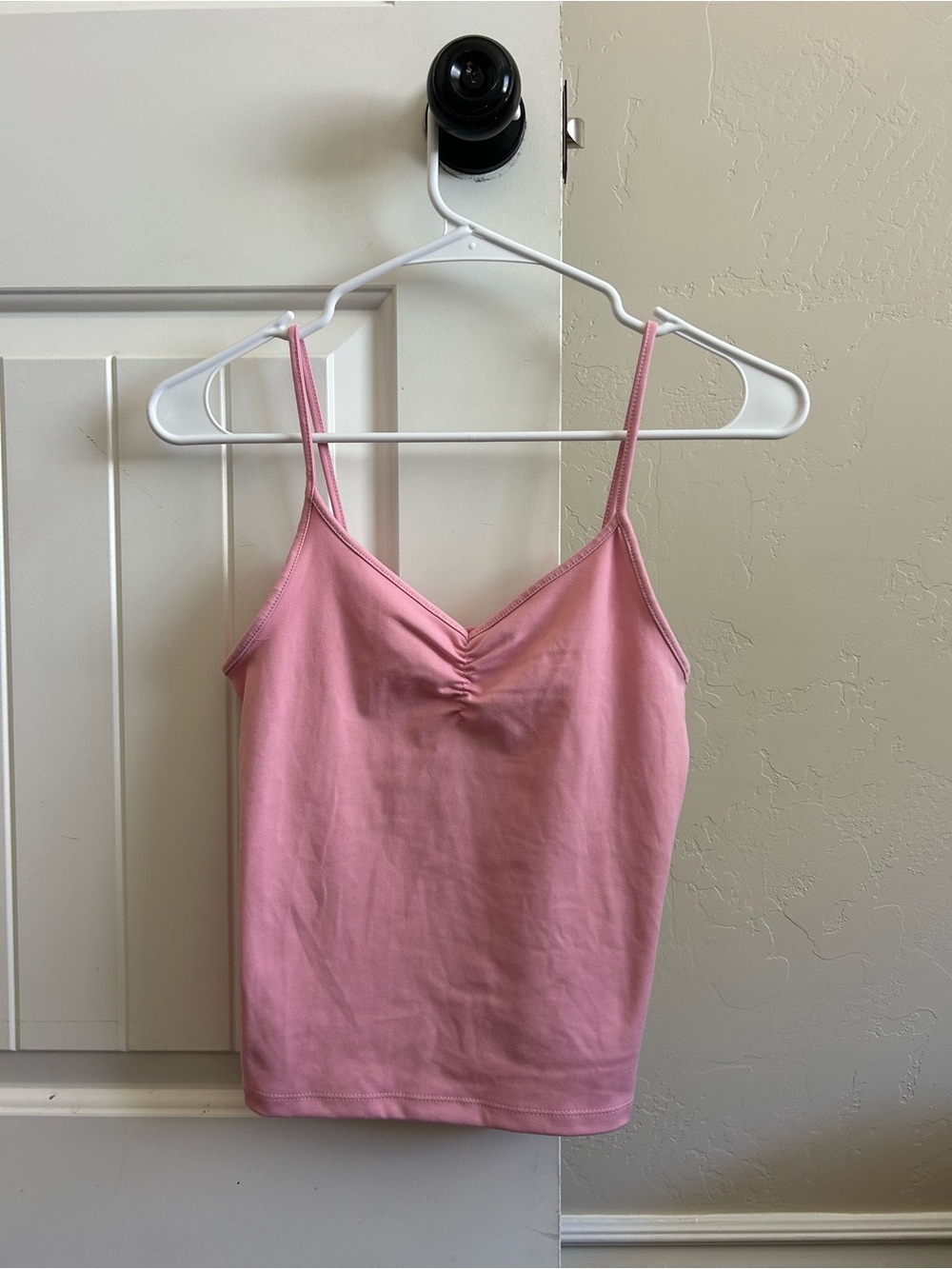 Women’s Pink Ruched V-Neck Cami Top wild fable